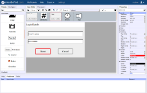 Example dialogue box design